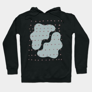 Contemporary Abstract Shapes Dots Pastel Colors Minimalist  design Hoodie